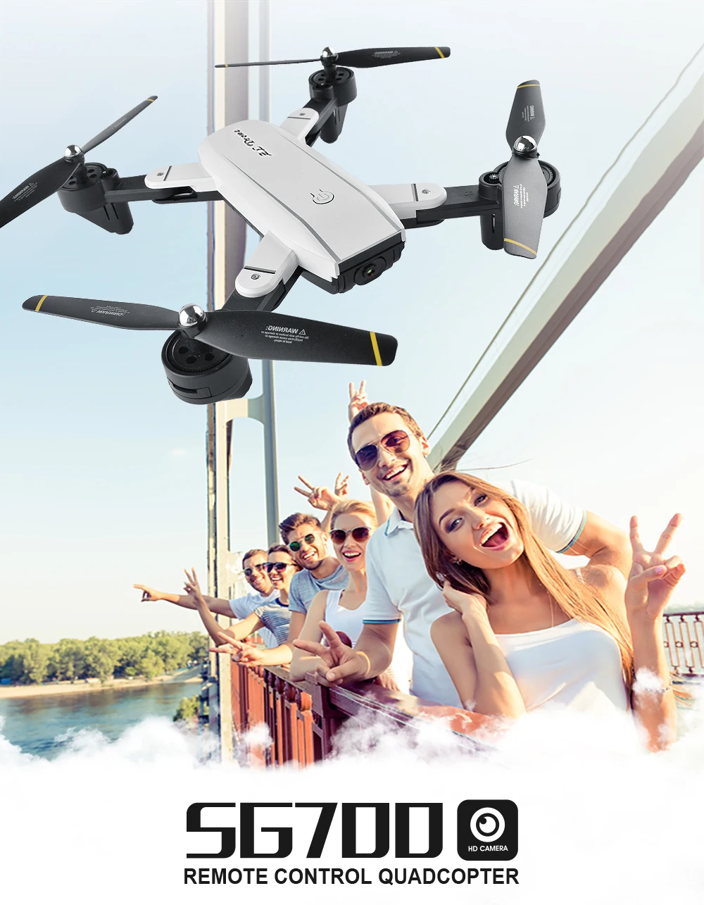 

2018 New RC Drone Camera SG-700 Mini WiFi FPV Camera Remote Control Helicopter Satellite Navigation Foldable RC Drone Quadcopter