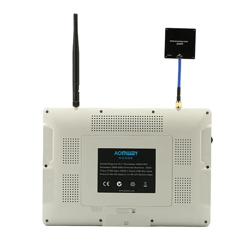 Aomway HD588 10 дюймов 5,8 Г 40CH разнообразие FPV HD монитор 1920x1200 p с DVR со встроенными батарейками для FPV части для вертолета