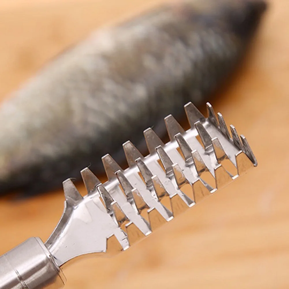 New Stainless Steel Fish Scale Remover Cleaner Scaler Scraper Kitchen Peeler Tool