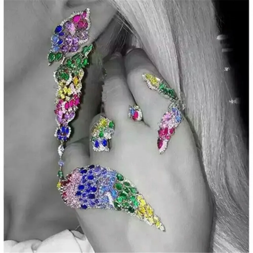 

xd126 Luxury Designer Fashion 925 Sterling Silver Jewelry Zirconia acc