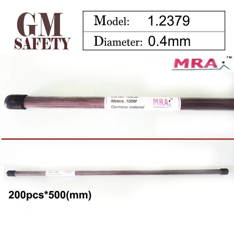 

MRA 1.2379 of 0.4mm Laser Welding Wires for Welders 200pcs in 1 Tube T012227