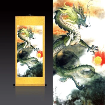

Decorative painting of living room in silk