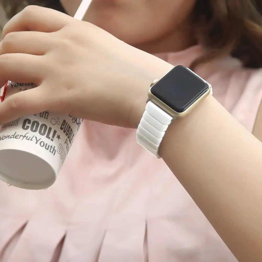 Керамический ремешок в виде бабочки для apple watch 5 4 44 мм 40 iwatch series 3 2 1 наручных часов