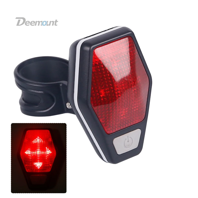 Sale Deemount Bicycle Visual Warning Safety Light Bike Rear Lamp Cycle LED Lantern Red / Dual Colors Red Blue options 1