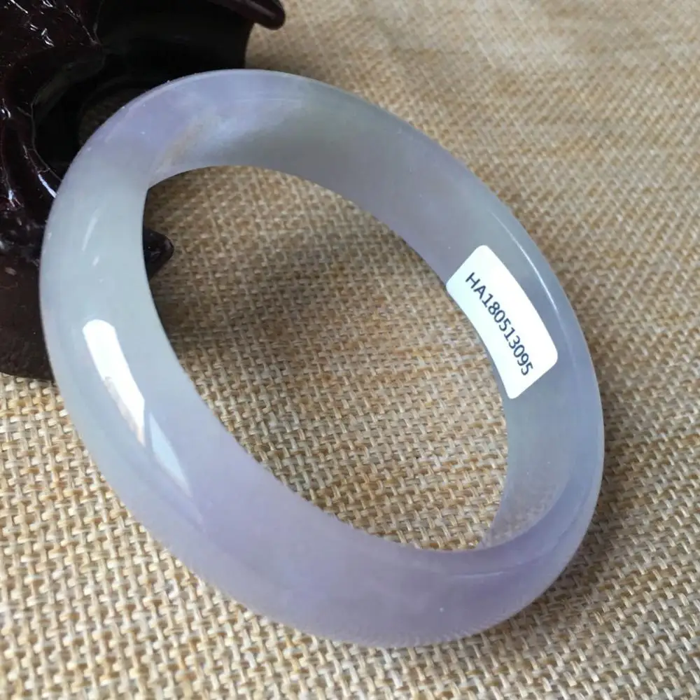 

57mm Certified (Grade A)100% Natural Lavender ice stoneite design bracelet 13095