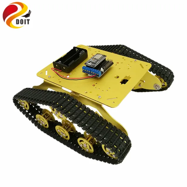 ts300 shock absorber rpbot tank car chassis with nodemcu development