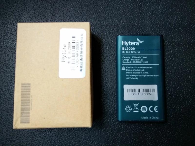 Hytera PD365 Батарея BL2009 2000 мА/ч, 3,7 V Батарея HYT PD362 PD355 PD365 PF355LF PD365LF