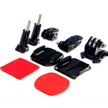 Brand New GoPro Helmet Front Shooting Set+Adhesive Pads Mount Stand for GoPro Hero 4 3+ 3 2 sj4000 Camera Gopro Accessories