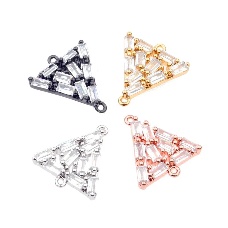 

Fashion Earring Bracelet Bracelet DIY Making AAA Cubic Zirconia Copper Flower Charm Connector CZ Jewelry Accessories Handmade