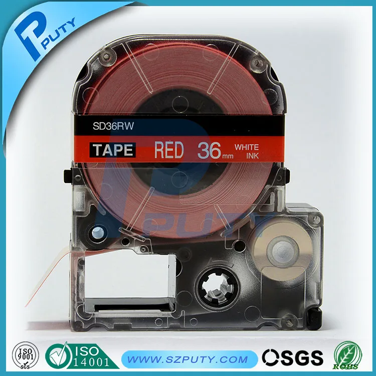 

compatible White on Red SD36RW 36mm label tapes for label printers