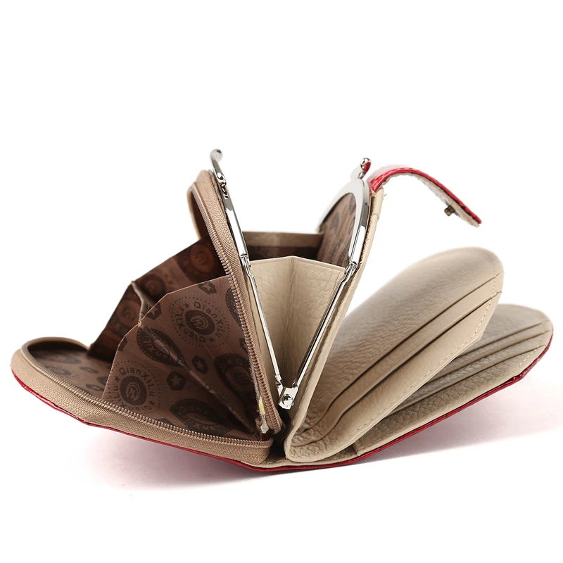  New Brand Design Mini Wallets Women Hobo Purses Fashion Patent Leather Coin Wallets Red and black F
