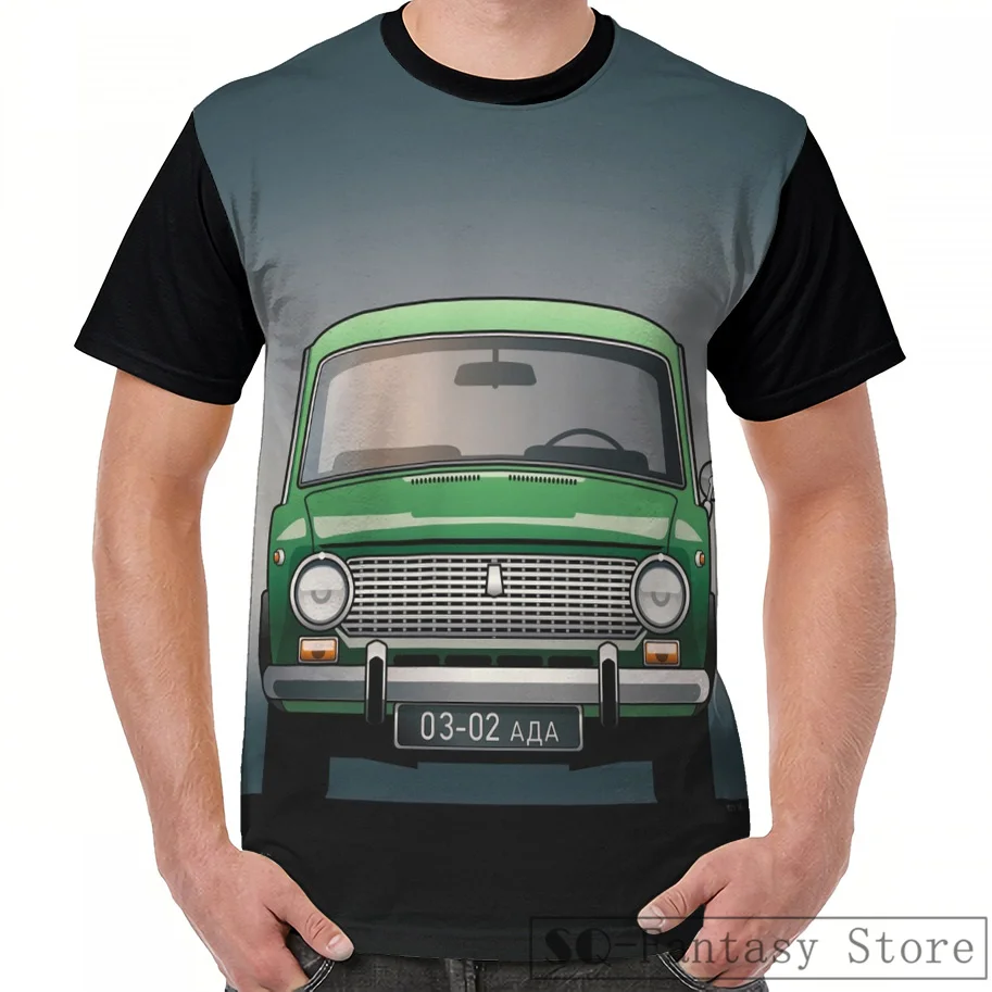 Повседневная мужская футболка с принтом женские топы Michaels Green LADA 1200 S VAZ 2101 Graphic
