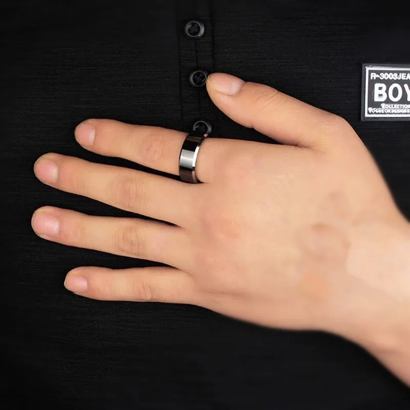 8mm Titanium Men's Rings For Party Jewelry Black
