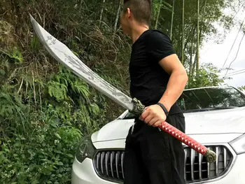 

Chinese KungFu Broadsword Sword WuShu Da Dao Strong Blade High Carbon Steel Sharp Outdoors Knife Battle Ready