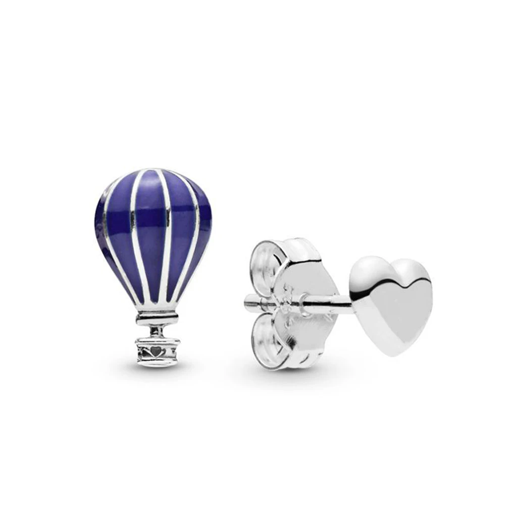 

SIENTO Original Sterling silver new 2019 spring 287928 blue hot air balloon stylish original charm earrings Free Shipping