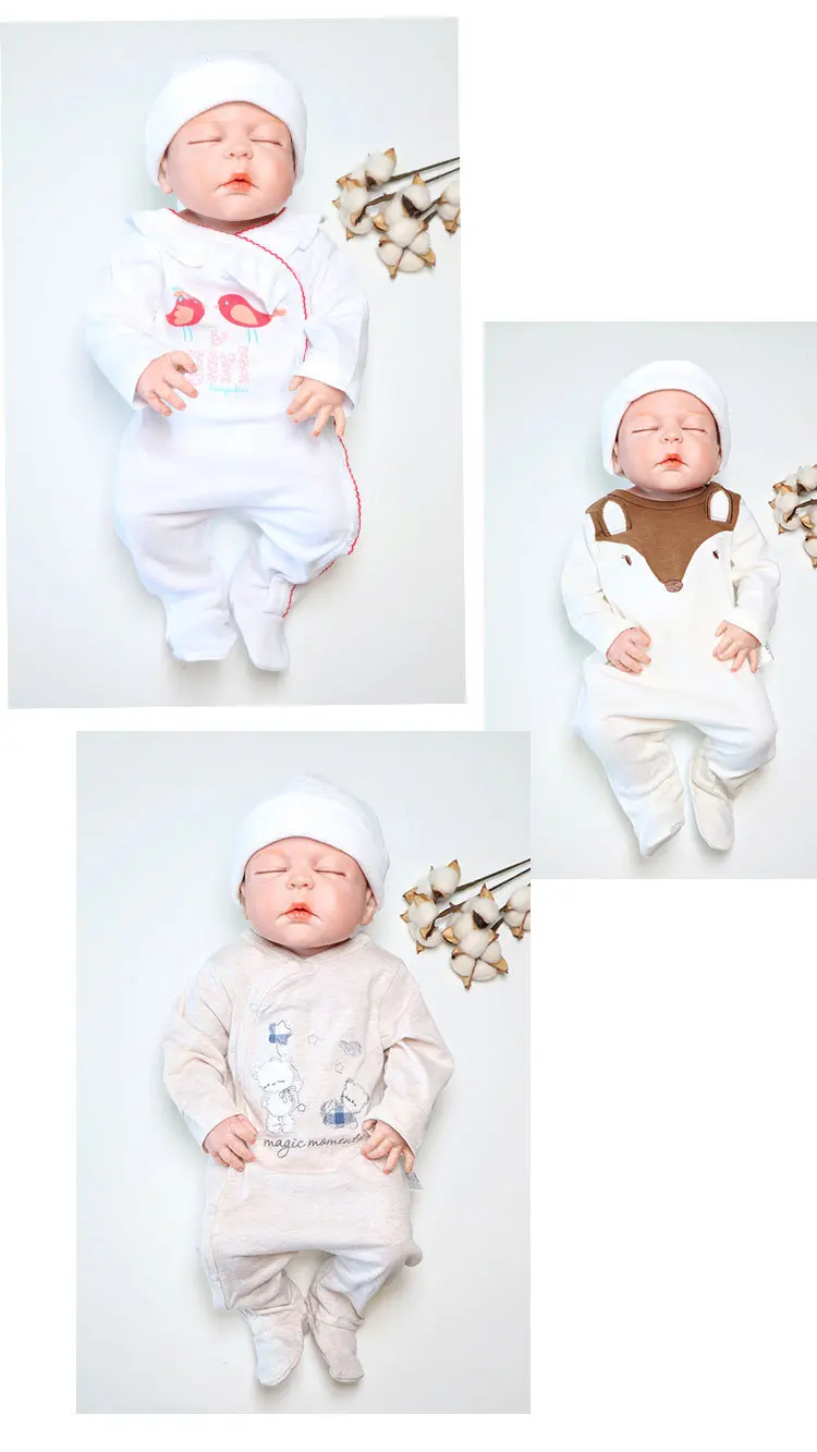 Cotton Baby Bodysuit Footies Baby Girls Boys Clothes Undershirt Long Sleeve Jumpsuit Socks Cartoon Newborn Spring Kid Clothes (9)