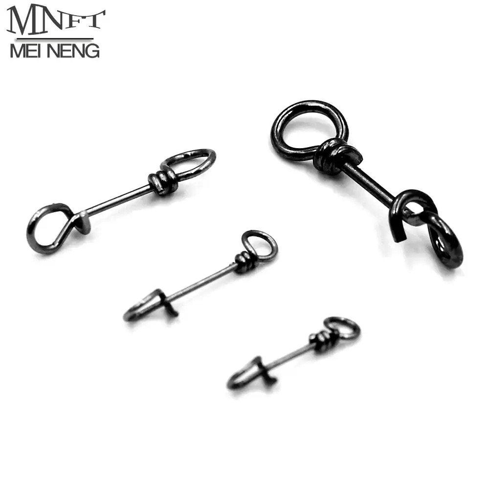 100x Fishing Fast Link Clip Snap Quick Connector Stainless Steel Swivel Tackles