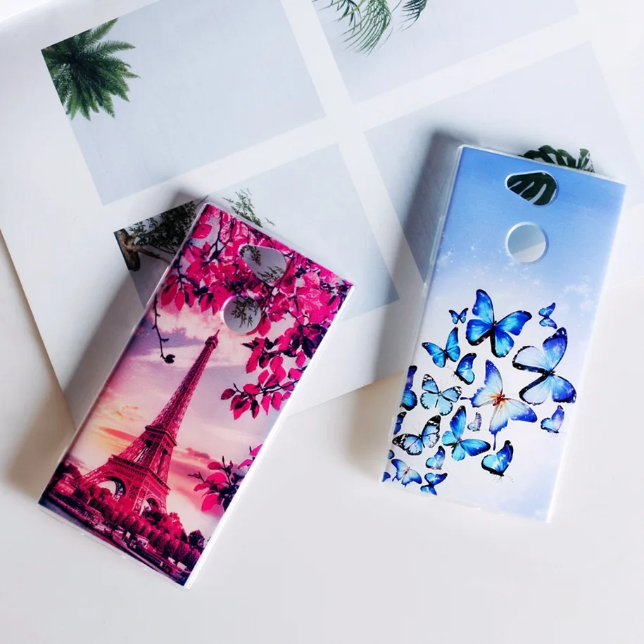 Мягкий чехол из ТПУ для телефона Sony Xperia XA2 XA 2 Ultra с мультяшным рисунком задняя