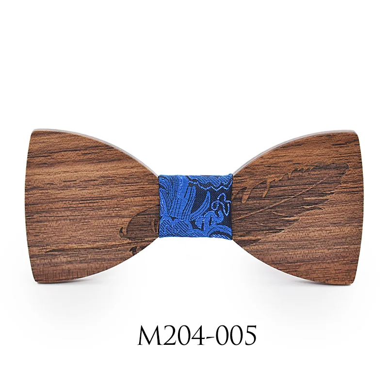 Новинка, классические благородные деревянные бабочки-галстуки для мужчин, свадебные костюмы, деревянный галстук-бабочка в форме бабочки - Цвет: 204005