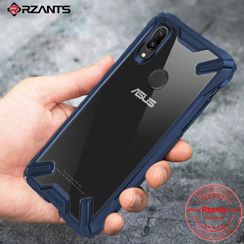 Чехол для телефона Rzants для Asus ZenFone Max Pro M1 чехол Прозрачный Жесткий ПК задняя двухслойная усиленная рамка противоударный Тонкий чехол