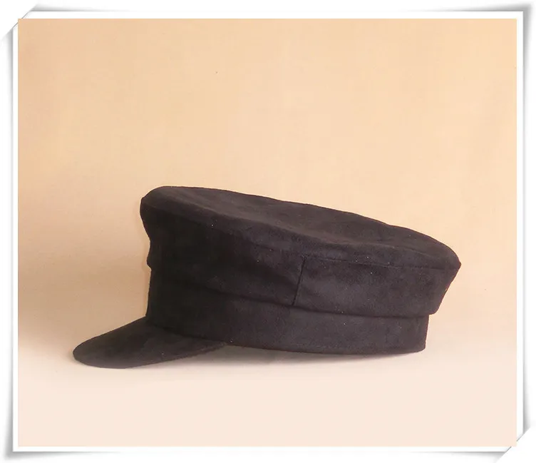 2018 мужские теплые шапки оптом мужские и женские английские остроконечные кепки горячая распродажа Женские темно-синие берет с кожаный