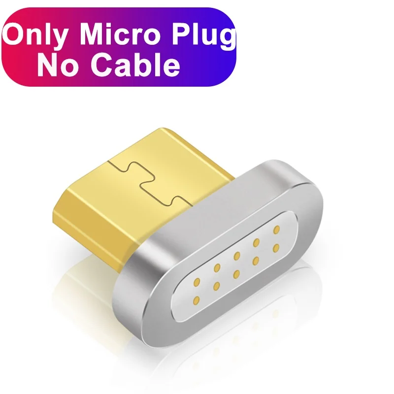 Олаф Магнитный кабель Разъем Micro USB C Тип C 8 pin адаптер быстрой зарядки для iPhone Microusb Тип-C магнит Зарядное устройство iPhone зарядное устройство переменного тока - Цвет: For Micro Plug