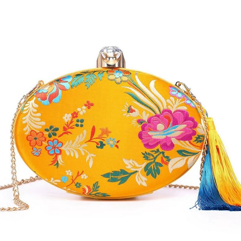 Luxury Brand Designed Fashion Women Purse Bags 2018 Ethnic Flower