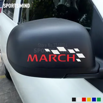 

10 Pairs SPORTS MIND Car Styling Automobiles Rear View Mirror Car Sticker Decal For Nissan March K12 K13 Nismo JDM Accessories