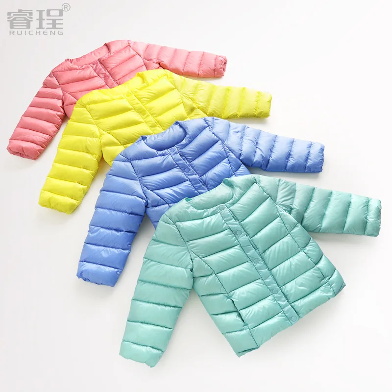 

7 Candy Colors 2016 Winter Baby Children Down Tank Girls Thermal Coat Boys Clothes 95% Down Height 90-130cm