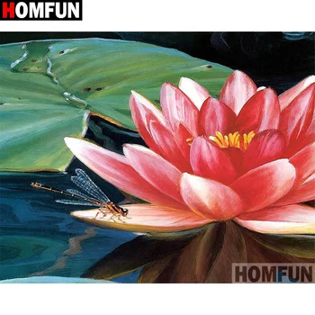 

HOMFUN Full Square/Round Drill 5D DIY Diamond Painting "Flower landscape" Embroidery Cross Stitch 5D Home Decor Gift A17447