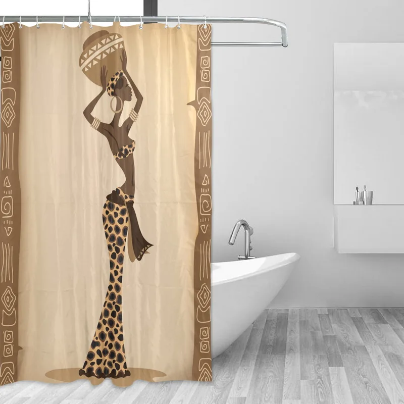 Polyester Vorhang Fur Die Bad Afrikanische Frauen Dusche Vorhang