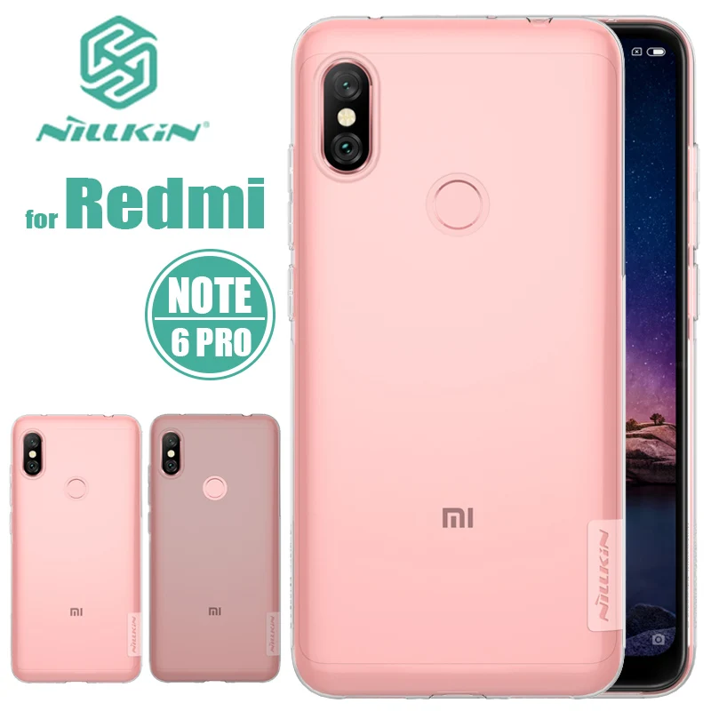 

Xiaomi Redmi Note 6 Pro Case Nillkin Silicone Back Cover Soft Edge TPU Clear Phone Case for Xiaomi Redmi Note 6 Pro Nilkin Case