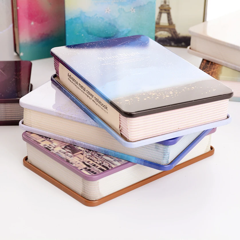 New HOt Sale Star Diary Notebook Color Paper Metal Cover Silent Night Notepad Book Journey Diary Note Book Random Color New HOt Sale Star Diary Notebook Color Paper Metal Cover Silent Night Notepad Book Journey Diary Note Book Random Color