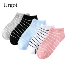 Urgot 10 пар женские носки простые тонкие полосатые хлопковые носки-лодочки женские весенне-летние невидимые короткие носки до лодыжки Sox