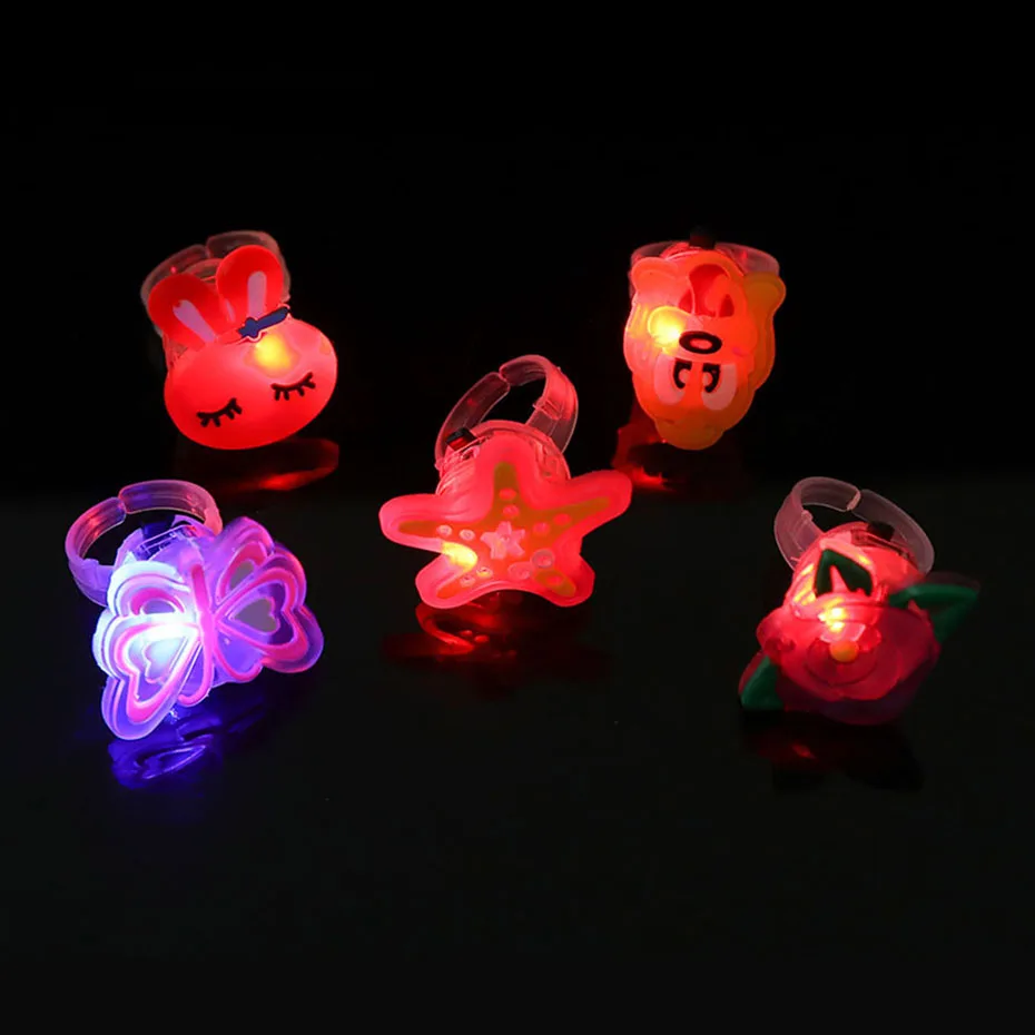 

Luminous LED Flash Finger Ring Light-up Rings for Kids Toy Christmas Glowing Ornaments for Concert Accessories SP2129
