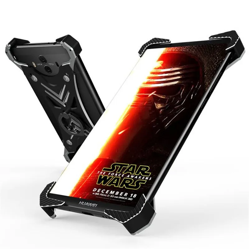 

R-just Luxury Cool Man Soul Calibur Aluminum Frame Case For Huawei Mate 10/Mate 10 Pro Phone Case With Finger Ring lite case