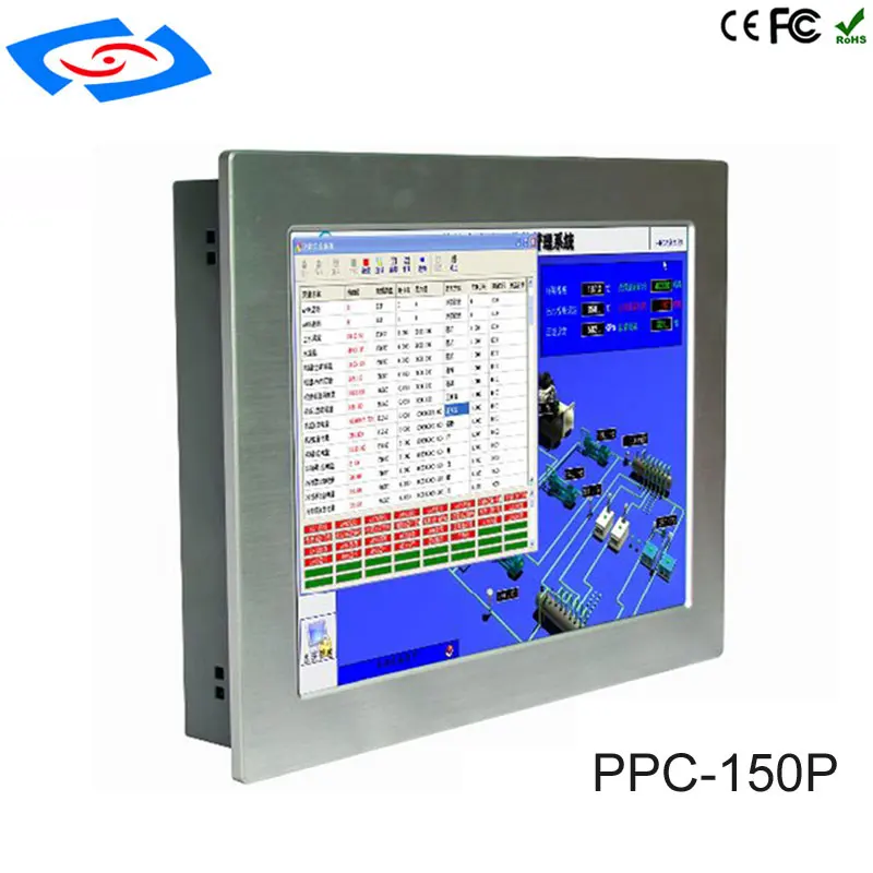 Лидер продаж 15 "промышленный Панель ПК с сенсорным экраном безвентиляторный дизайн Поддержка XP/Win7/Win8/Win10/Linux Системы дополнительный WI-FI & 3g