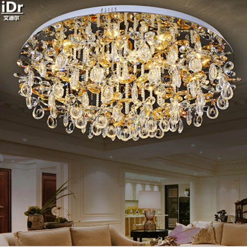 European crystal lamp living room lamp bedroom lamp restaurant lights circular LED Specials Ceiling Lights Rmy-0108