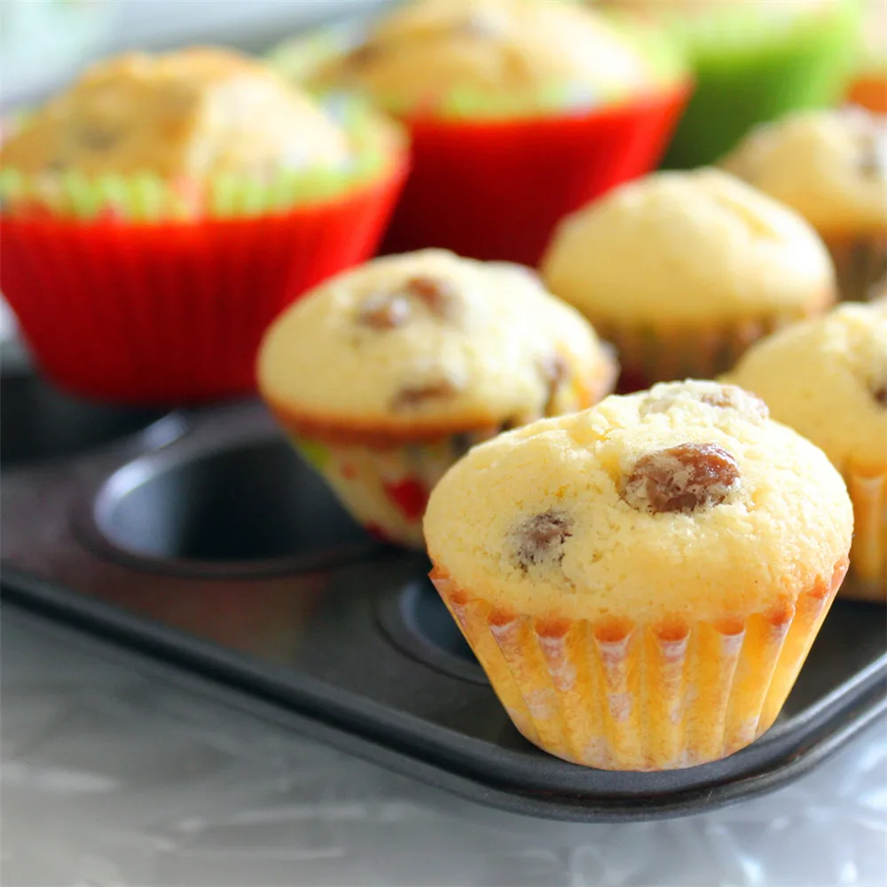 (BAKING MUFFIN PAN) Finether 12-Cup Nonstick Muffin and Cupcake Pan Tart Quiche Pan, Dark Grey6