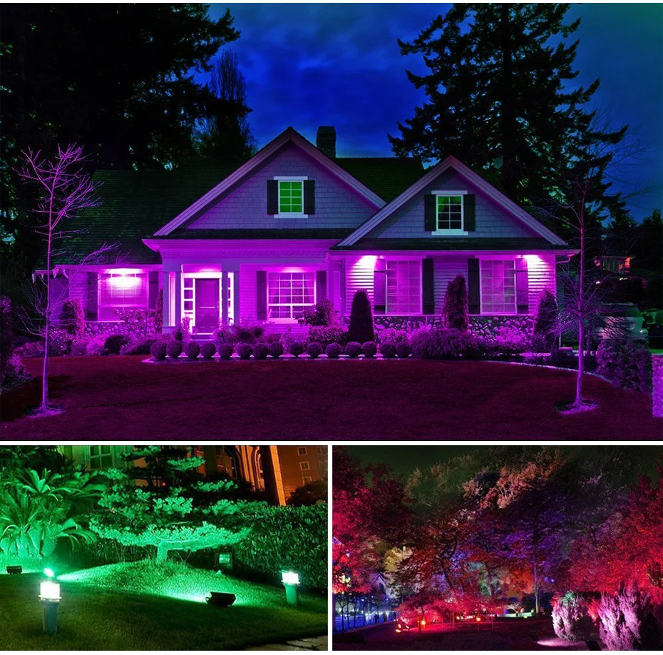 Mudando a Cor Escurecido ao ar Festa à Prova Luz de Inundação Exterior Pode Ser Livre Lâmpada Controle Remoto Holofote Ip65 Luzes Dwaterproof Água Rgb Led Luz 21 Cheap Holofotes