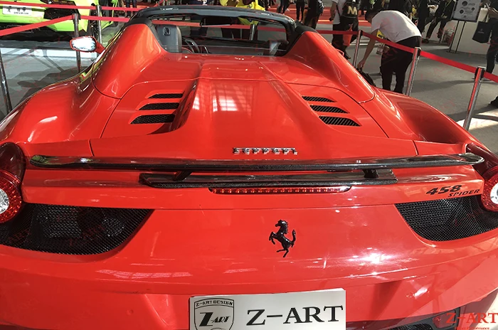 Z ART заднее крыло из углеродного волокна для Ferrari 458 высокое качество задний