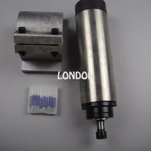 Комплект ЧПУ шпинделя ER11 диаметром 65 мм 220 V 0.8KW двигатель шпинделя воздушного охлаждения 4 подшипник+ Опора шпинделя+ ЧПУ гравировочные Биты