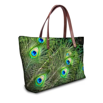 

Fashion Women Handbags Female Crossbody Shoulder Bag Famous Brand Peacock Print Tote Handbag Casual Shopper Bags