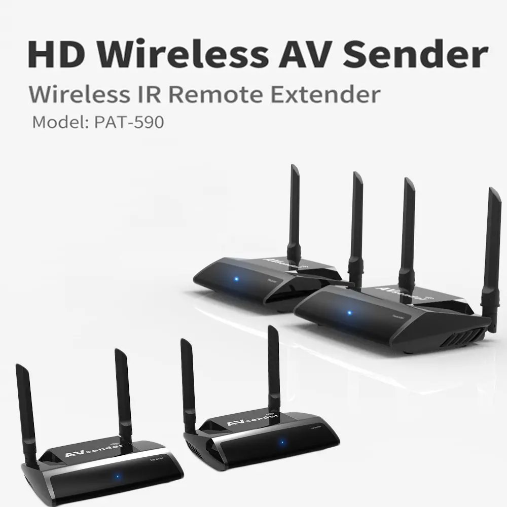 

1080P Digital HD Wireless AV Sender 2.4G/5G Dual-Band HDMI Transmitter Receiver EU Standard Support IR Remote Extender Sharing