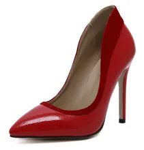 Spring Fall Autumn High Heel Shoes Woman Combine Patchwork Flock PU Leather Sandals Women Pumps Party Clubwear Wedding Red Black