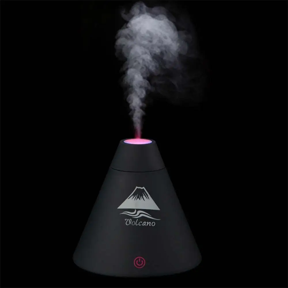 

Mini USB Volcano Humidifier Household Office Aromatherapy Negative Mute Mist Sprayer Function With LED Night Lamp