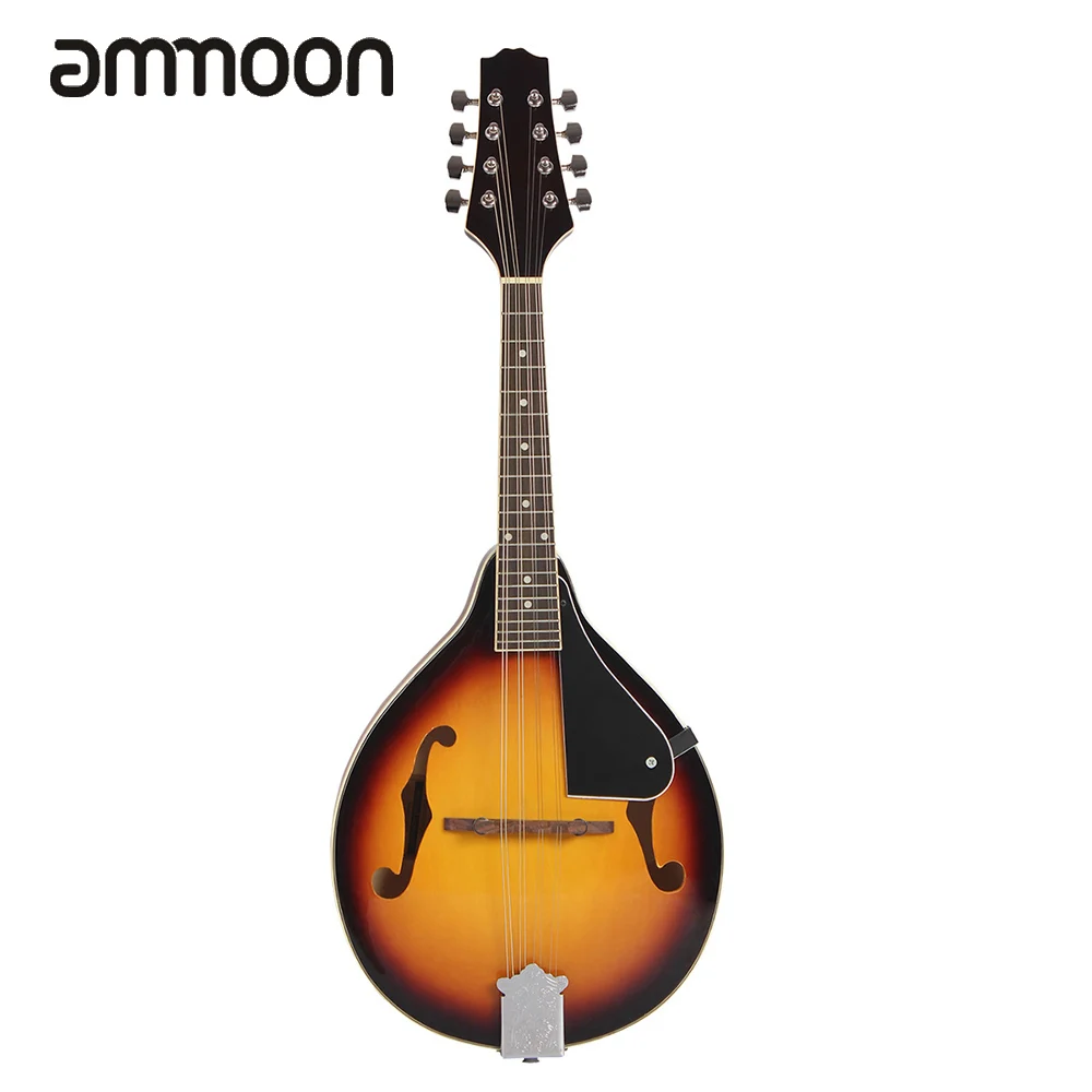 

8-String Mandolin Basswood Sunburst Mandolin Musical Instrument with Rosewood Steel String Stringed Instrument Adjustable Bridge