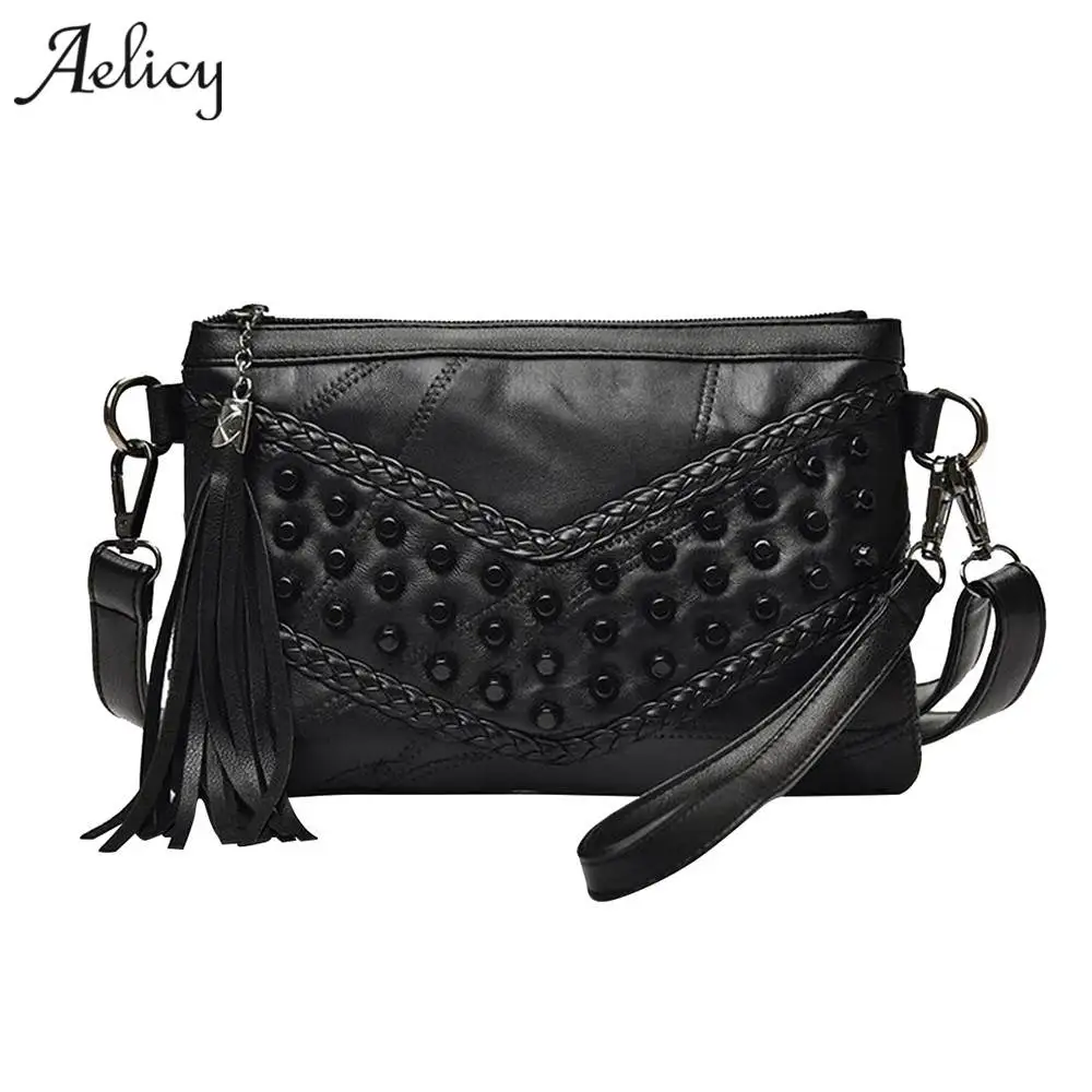 Aelicy الماس جلد النساء حقيبة برشام Crossbody حقيبة المرأة مخلب خليط رسول حقيبة كتف الإناث sac الفاصل
