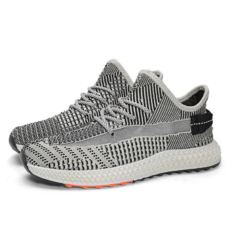 New men's casual shoes knitted breathable men's sports shoes comfortable running shoes men's comfortable tennis shoes