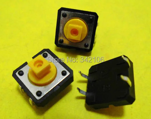 

Free Shipping!! 50pcs 12x12x7.3 square head key switch / touch switch / button to play mahjong color machine keys